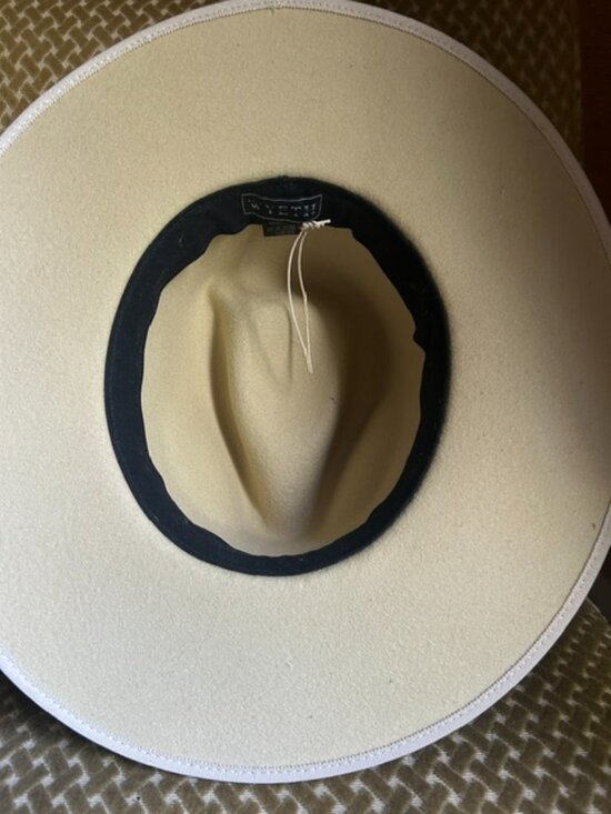 Wyeth Wide Brim Rancher Soft Australian Wool Brown Band Concho Fedora Hat NEW main image 4
